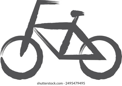 Brush writing business single item icon bicycle