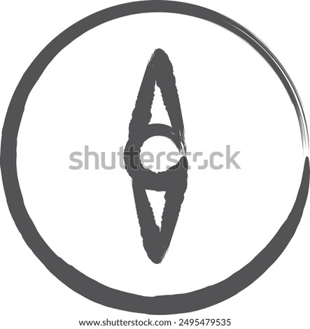 Brush writing business single item icon compass needle