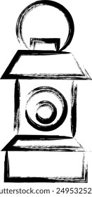 Linterna del icono del campo de escritura del cepillo