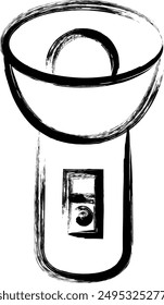 Pinsel schreiben Camp-Symbol Licht