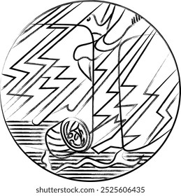 Pincel de escritura circular hanafuda Shimotsuki Tochi Noviembre Tochi scum