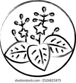 Escova escrevendo mini hanafuda circular dezembro paulownia paulownia espuma