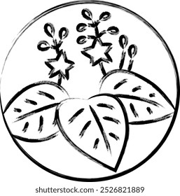 Brush writing circular mini hanafuda December paulownia paulownia scum