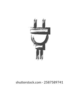 Brush writing daily necessities home appliance related single item icon plug