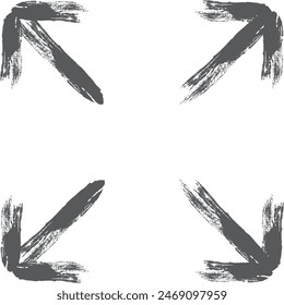 Brush writing mini mini icon arrow enlargement