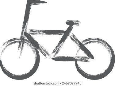 Pincel de escritura mini mini icono de bicicleta