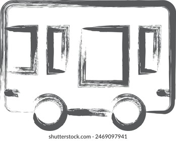 Brush writing mini mini icon bus