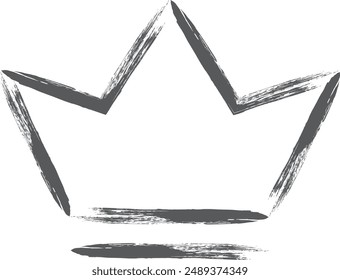 Brush writing mini mini icon crown
