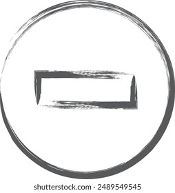 Brush writing mini mini icon entry prohibited