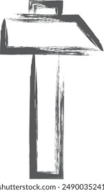 Brush writing mini mini icon hammer