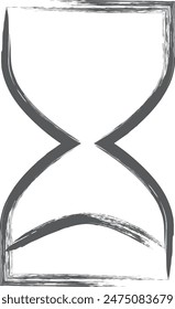 Brush writing mini mini icon hourglass