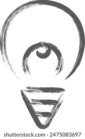 Cepillo de escritura mini mini bombilla de luz de icono