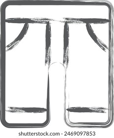 Brush writing mini mini icon pants