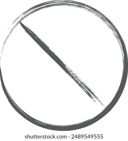 Mini icono de escritura de pincel prohibido
