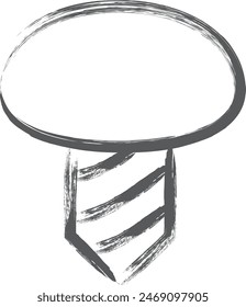 Brush writing mini mini icon screw
