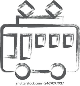 Pincel de escritura mini mini icono tren