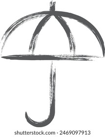 Brush writing mini mini icon umbrella