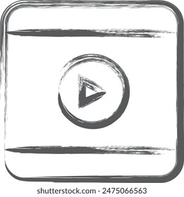 Video Icono mini de escritura de pincel