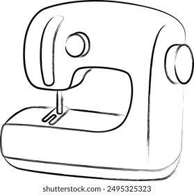 Herramienta de coser de escritura de pincel máquina de coser de ícono de artículo único