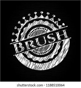 Brush written with chalkboard texture