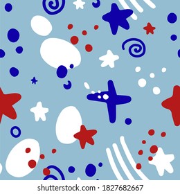 Brush your teeth cute seamless pattern with abstract elements. Decorated with dental elements. Dental, dentist, hygiene, medical, health, tooth, teeth, oral, mouth, care, stomatology.