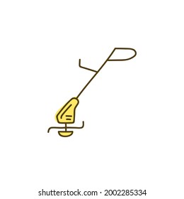 Brushcutter icon in color icon, isolated on white background 