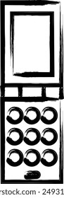 Brush-drawn home appliance illustration mobile phone