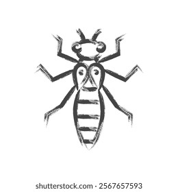 Brush-drawn mini insect single item icon Yago