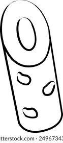 Brush-drawn oden illustration icon Chikuwa