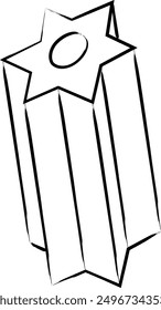 Brush-drawn oden illustration icon Chikuwabu