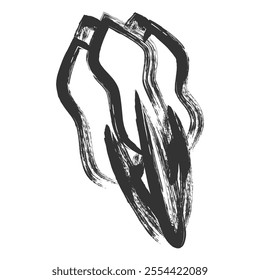 Brush-drawn vegetable single item icon spinach