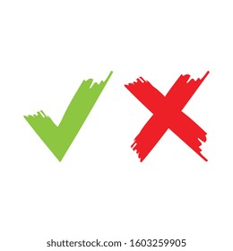 Brushed Accept and Decline Check Marks