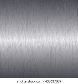 Brushed aluminium metal plate background. This image is a vector illustration.