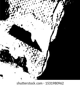 Brushed black paint cover. Distress urban used texture. Grunge rough dirty background. Overlay aged grainy messy template. Renovate wall scratched backdrop. Empty aging design element. EPS10 vector.