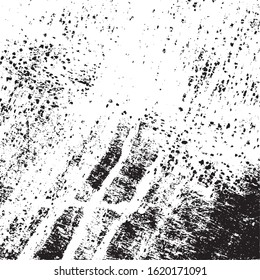 Brushed black paint cover. Distress urban used texture. Grunge rough dirty background. Overlay aged grainy messy template. Renovate wall scratched backdrop. Empty aging design element. EPS10 vector