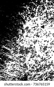 Brushed black paint cover. Distress urban used texture. Grunge rough dirty background. Overlay aged grainy messy template. Renovate wall frame grimy backdrop. Empty aging design element. EPS10 vector.