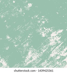 Brushed blue paint cover. Empty aging design element. Grunge rough dirty background. Overlay aged grainy messy template. Distress urban used texture. Renovate wall frame grimy backdrop. EPS10 vector