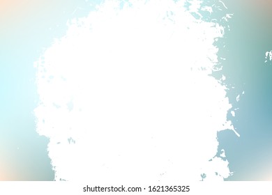 Brushed blue paint cover. Empty aging design element. Grunge rough dirty background. Overlay aged grainy messy template. Distress urban used texture. Renovate wall frame grimy backdrop. EPS10 vector