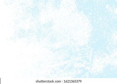 Brushed blue paint cover. Empty aging design element. Grunge rough dirty background. Overlay aged grainy messy template. Distress urban used texture. Renovate wall frame grimy backdrop. EPS10 vector