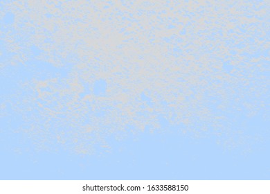 Brushed blue paint cover. Empty aging design element. Grunge rough dirty background. Overlay aged grainy messy template. Distress urban used texture. Renovate wall frame grimy backdrop. EPS10 vector