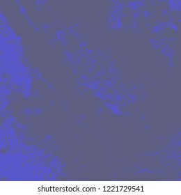 Brushed blue paint cover. Grunge rough dirty background. Distress urban used texture. Overlay aged grainy messy template. Renovate wall frame grimy backdrop. Empty aging design element. EPS10 vector.