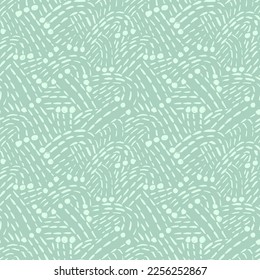 Brushed doodle pattern in aqua blue or mint green color
