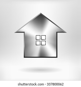 Brushed House Icon  - vector illustration
