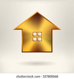 Brushed House Icon  - vector illustration
