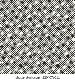 Brushed Ink Textured Diagonal Ripple Stripes Pattern