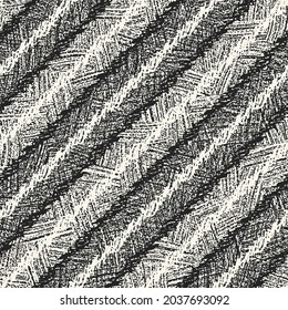 Brushed Ink Textured Diagonal Striped Pattern
