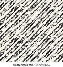 Brushed Ink Textured Diagonal Striped Pattern