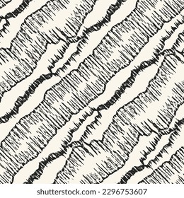 Brushed Ink Textured Diagonal Striped Pattern