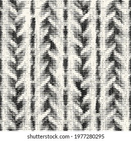 Brushed Ink Textured Distressed Striped Ornate Pattern