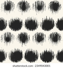 Brushed Ink Textured Dots Pattern